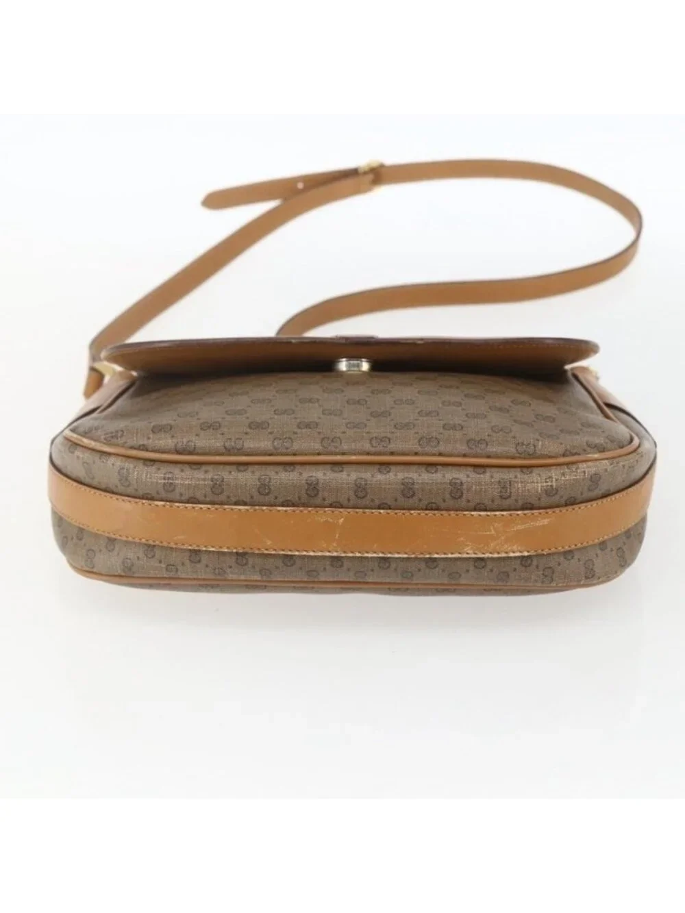 Authentic GUCCI Micro GG Supreme Web Sherry Line Bag PVC Beige 001 115 0914 - Picture 16 of 16